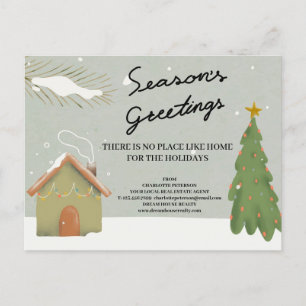 Speciaal voor kerstmis ontworpen Real Estate Agent Feestdagenkaart