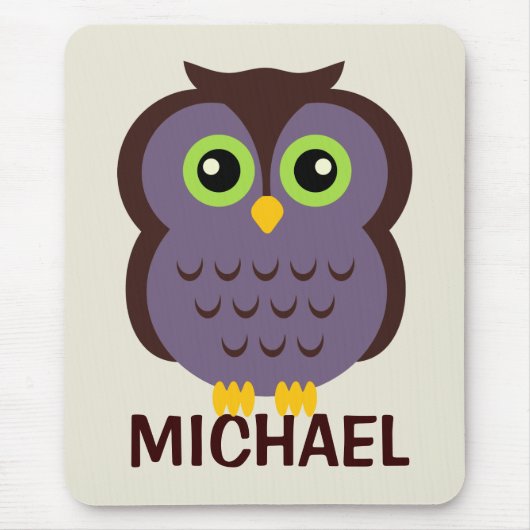 Speciaal voor kinderen uitgeruste Owl Mousepad Muismat (Voorkant)