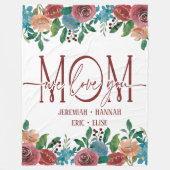 Speciaal voor mam met Blush Flowers Fleece Deken (Voorkant)