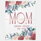 Speciaal voor mam met Blush Flowers Fleece Deken (Voorkant)