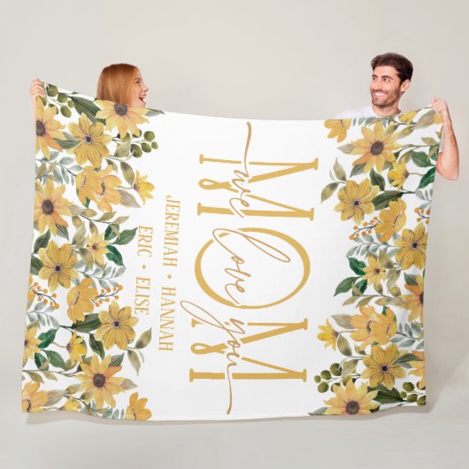 Speciaal voor mam met Blush Flowers Fleece Deken (In situ)