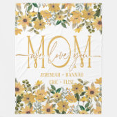 Speciaal voor mam met Blush Flowers Fleece Deken (Voorkant)
