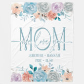 Speciaal voor mam met Blush Flowers Fleece Deken (Voorkant)