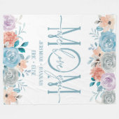 Speciaal voor mam met Blush Flowers Fleece Deken (Voorkant (Horizontaal))