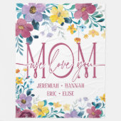 Speciaal voor mam met Blush Flowers Fleece Deken (Voorkant)