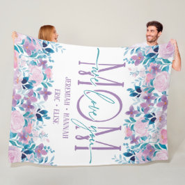 Speciaal voor mam met Blush Flowers Fleece Deken