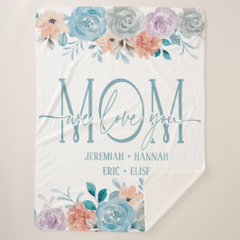 Speciaal voor mam met Blush Flowers Sherpa Deken