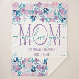 Speciaal voor mam met Blush Flowers Sherpa Deken