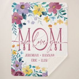 Speciaal voor mam met Blush Flowers Sherpa Deken
