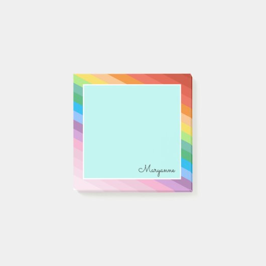 Speciaal voor regenboog gekleurde strepen post-it® notes (Voorkant)