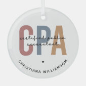 Speciaal voor Retro CPA gecertificeerde openbare a Glas Ornament (Voorkant)