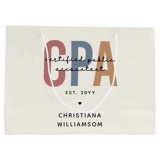 Speciaal voor Retro CPA gecertificeerde openbare a Groot Cadeauzakje (Achterkant)