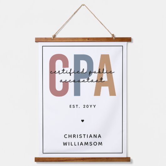 Speciaal voor Retro CPA gecertificeerde openbare a Hangend Wandkleed (Voorkant)