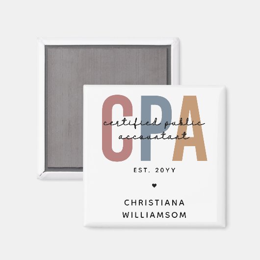 Speciaal voor Retro CPA gecertificeerde openbare a Magneet (Voorkant / Achterkant)