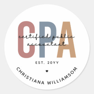 Speciaal voor Retro CPA gecertificeerde openbare a Ronde Sticker
