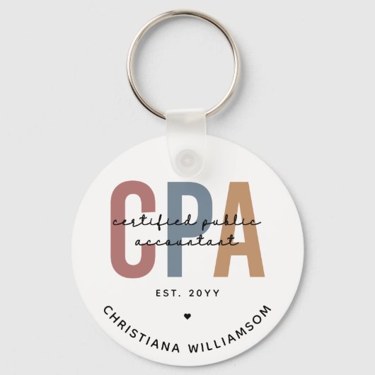 Speciaal voor Retro CPA gecertificeerde openbare a Sleutelhanger (Voorkant)