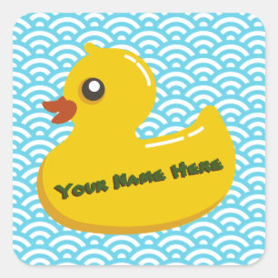 Speciaal voor rubbereenden vierkante sticker