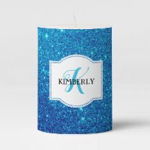 Speciaal vormgevend blauw glitter