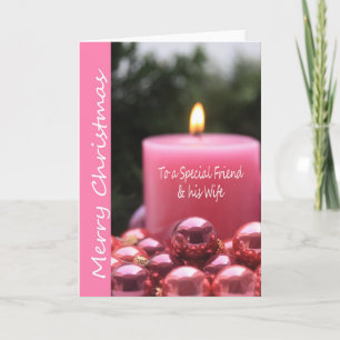 Speciaal vriend en zijn vrouw-kerstkaart feestdagen kaart
