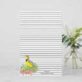 Speciaal Western Meadowlark Letter Writing Briefpapier (Staand voorkant)