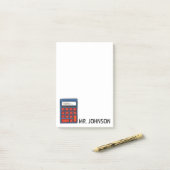 Speciaal Wiskunde van calculator Schoolleraar Gift Post-it® Notes (Op bureau)