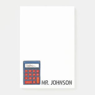 Speciaal Wiskunde van calculator Schoolleraar Gift Post-it® Notes
