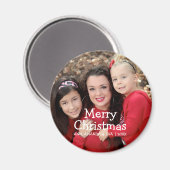 Speciaal witscript, prettige kerstfoto magneet (Voorkant / Achterkant)