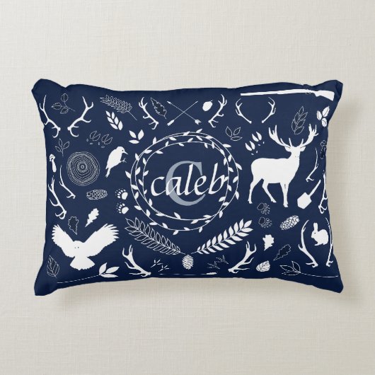 Speciaal Woodland Baby Boy Nursery Decor Accent Kussen (Voorkant)