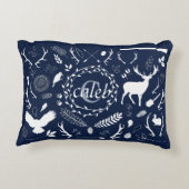 Speciaal Woodland Baby Boy Nursery Decor Accent Kussen (Achterkant)