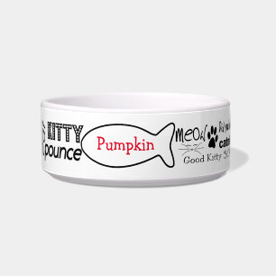 Speciaal Word Art Cat Bowl Voerbakje