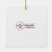 Speciaal XMAS-Ornament Tarwe op Burlap Sack Co Keramisch Ornament (Achterkant)