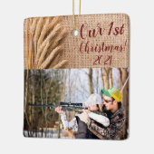 Speciaal XMAS-Ornament Tarwe op Burlap Sack Co Keramisch Ornament (Links)