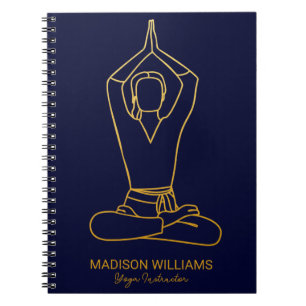 Speciaal Yoga-leraar marine Gold Modern Minimal Notitieboek