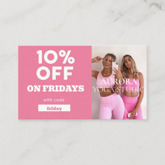 Speciaal Yoga Studio Code op vrijdag Visitekaartje (Voorkant)
