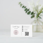 Speciaal zakelijke Logo Sociale media QR-code Visitekaartje (Staand voorkant)