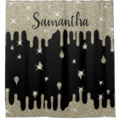 Speciaal zilverglittereffect douchegordijn (Voorkant)