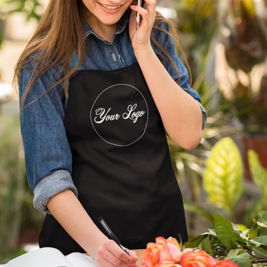 Speciaal zwart bedrijf Logo Apron Schort