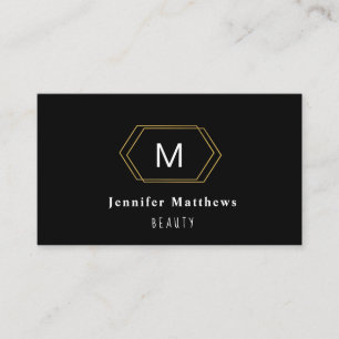 Speciaal zwart en goud Moderne make-up artiest Visitekaartje