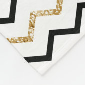 Speciaal zwart-wit Chevron Zig Zag Fleece Deken (Hoek)