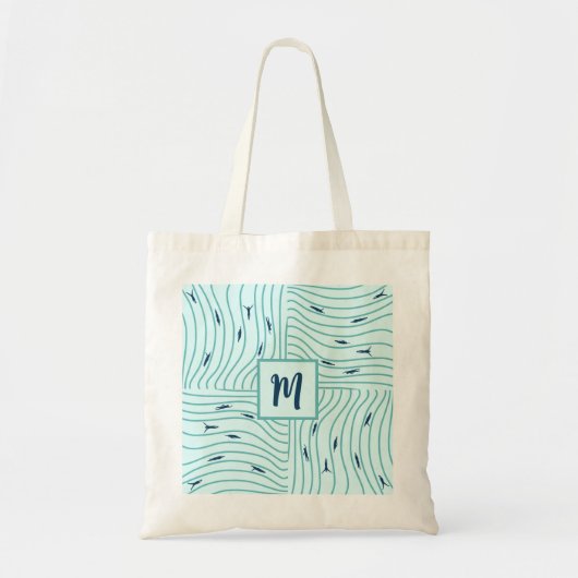 Speciaal zwemmers Ocean Minimalist Pattern Tote Bag (Voorkant)