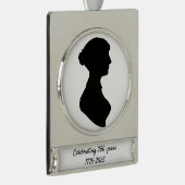 Special 250 Years Commemoration Jane Austen Verzilverd Banner Ornament (Rechts)