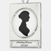 Special 250 Years Commemoration Jane Austen Verzilverd Banner Ornament (Links)