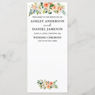 Special 3 - Floral Wedding-programma Menu