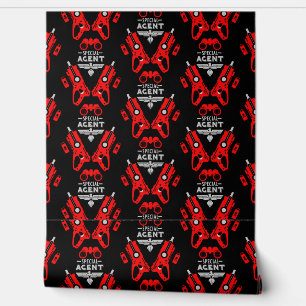 Special Agent Dart Pistool Slaapkamer Decor Behang