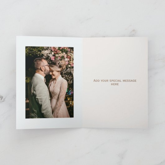 Spécial Ajouter un Mariage photo Carte de remercie (Intérieur)