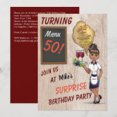 Special Big 50 Birthday Party Kaart (Voorkant / Achterkant)