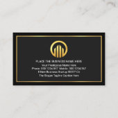 Special Black Grey Gold Frame CEO Founder Visitekaartje (Achterkant)