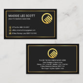 Special Black Grey Gold Frame CEO Founder Visitekaartje (Voorkant / Achterkant)