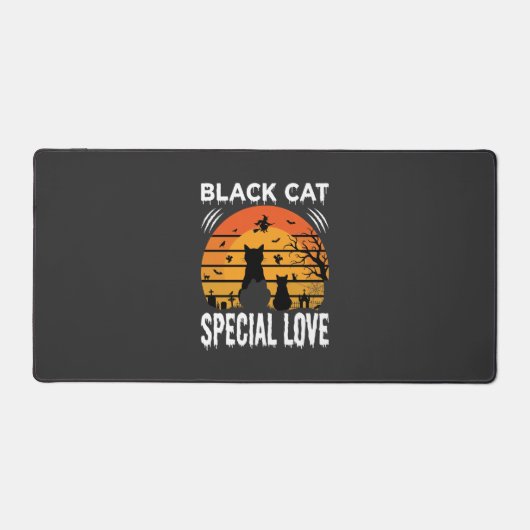 Spécial Chat Noir Halloween Amour Design Gothique (Recto)