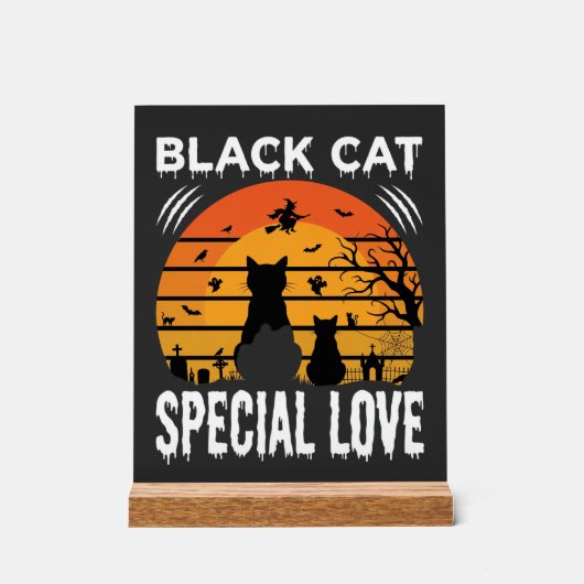 Spécial Chat Noir Halloween Amour Design Gothique (Recto)